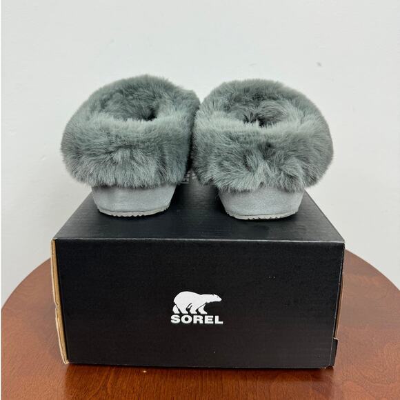 New Sorel Coffee Run Slippers in Quarry Suede Women's Size 10 - Picture 7 of 10